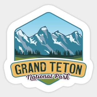 Grand Teton National Park Wyoming Mountains Sticker